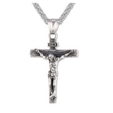 Men's Chain Christian Jewelry Gift Vintage Cross INRI Crucifix Pendant And Necklace