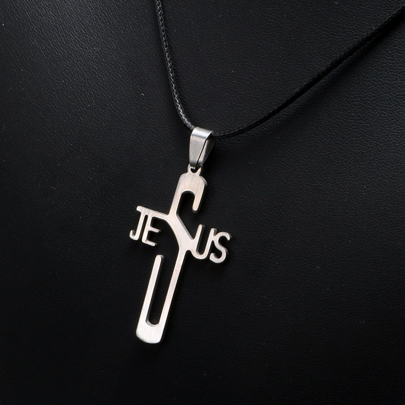 "JESUS" Cross Necklace