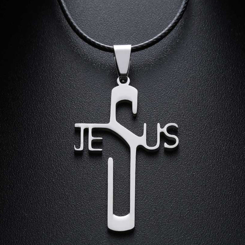 "JESUS" Cross Necklace