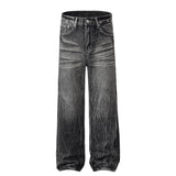 Water Ripple Straight Jeans for Men | Stylish & Comfortable