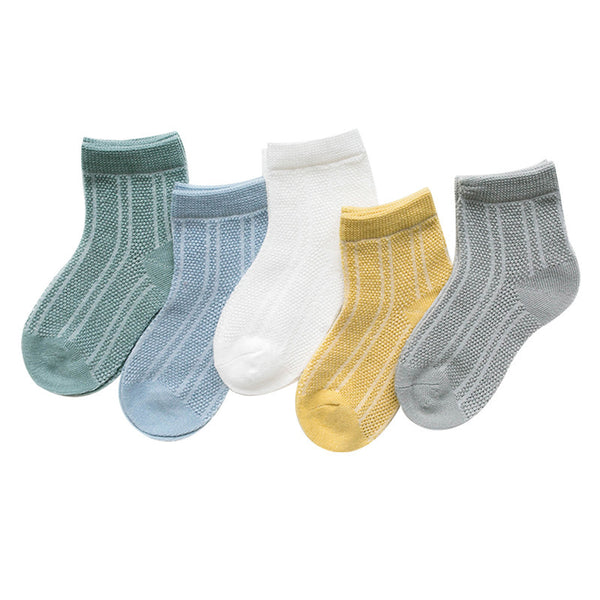 Shop breathable cotton baby socks for boys and girls at Grow Your Faith Store. Soft, unisex design perfect for keeping little feet comfy and cool all day.