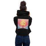 faith hope love crop women's hoodie